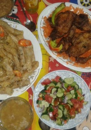 صورة لوصفة كبسة الدجاج والجلاش بالجبنة والزيتون