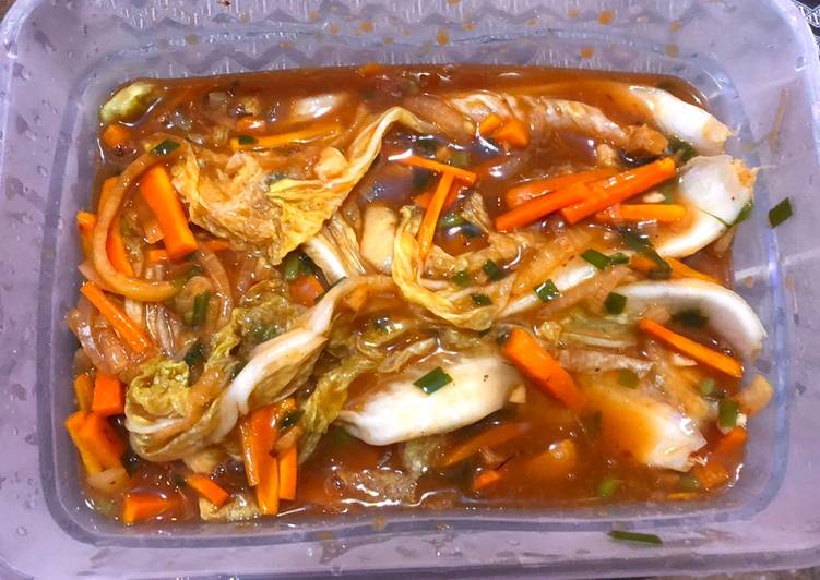 Kimchi sederhana halal dan pedas