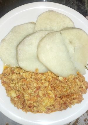 A picture of Boiled yam.