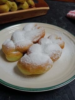 Foto resep Donat Tape Pandan / Donat Kepang