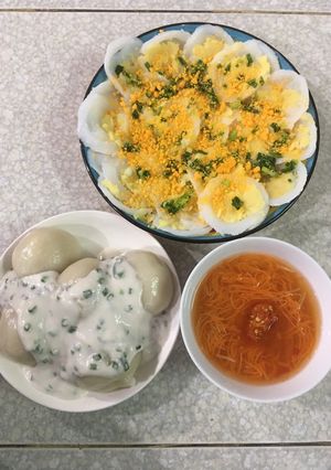 Hình của món Bánh ít trần (nước cốt dừa)Bánh bèo nhân đậu xanh.