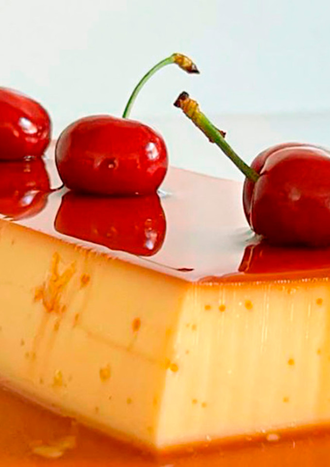 Una foto de Flan de leche condensada
