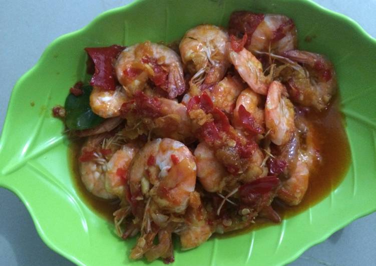 Resep Udang sambalado simple Anti Gagal