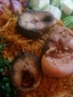 A picture of Abacha (African salad).