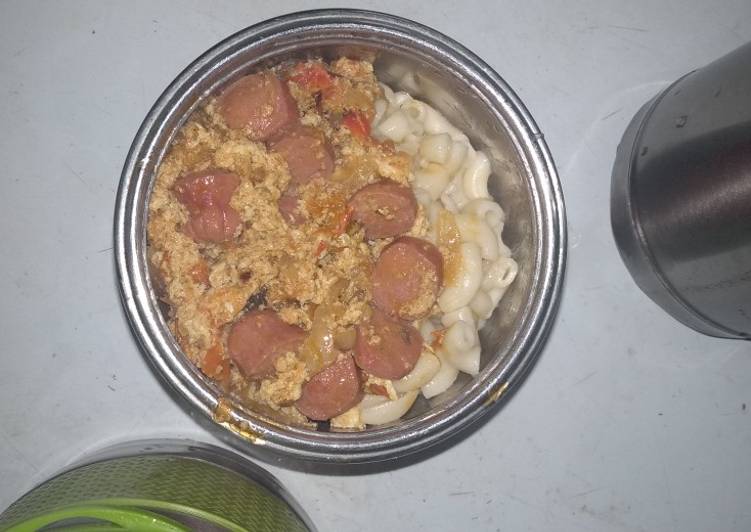 Recipe of Homemade Macaroni and sausage eggsauce