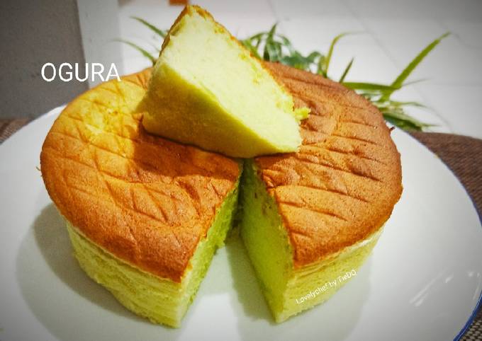 Langkah Mudah Membuat Resep Ogura pandan putih telur