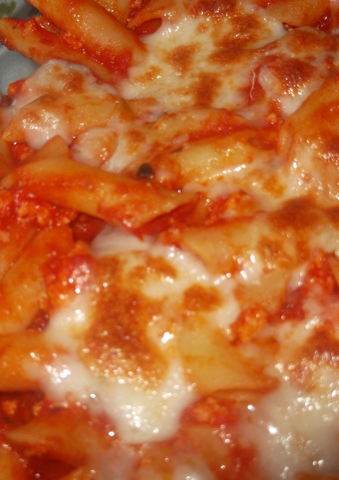 Una foto de Macarrones con carne picada de pollo
