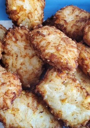 Una foto de Tortitas de arroz con queso