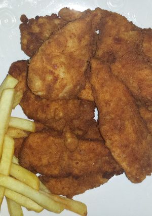 صورة لوصفة طريقة عمل اسكالوب الدجاج الذهبي