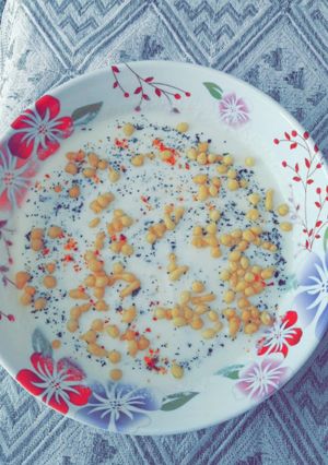 A picture of Boondi (Pakori) Raita.