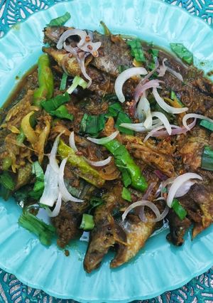 আস্ত দেশী কইমাছ ভূনা।Whole Climbing Perch (organic) curry রেসিপির প্রধান ছবি