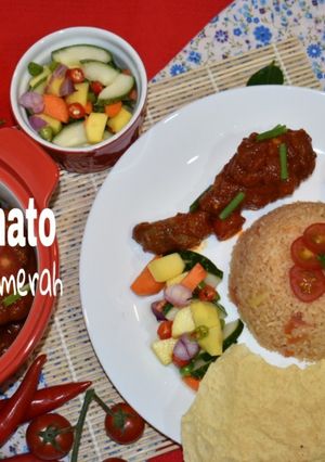 Foto resep Nasi Tomato Ayam Masak Merah