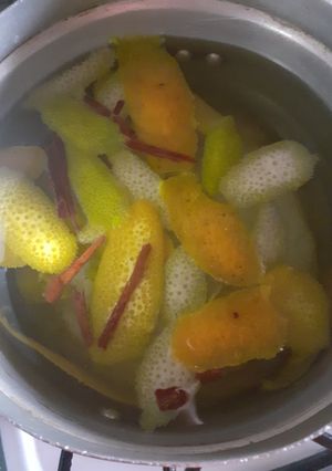 Una foto de Té de limón, naranja y Canela