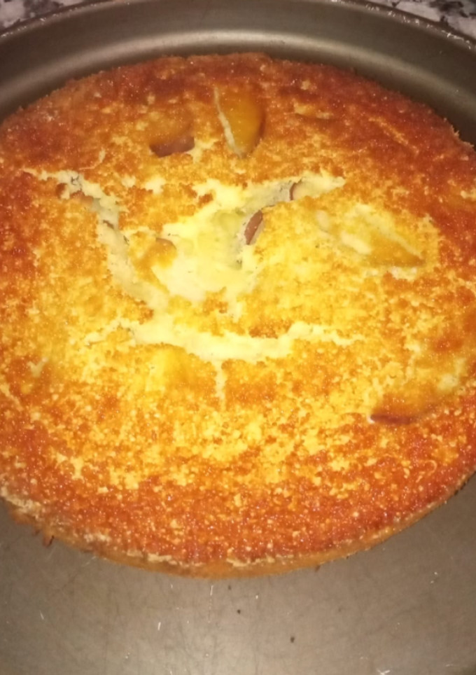 Una foto de Torta de manzana invertida con Dulce de leche