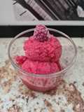 Sorbete de frambuesa y vino rosado