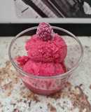 Sorbete de frambuesa y vino rosado