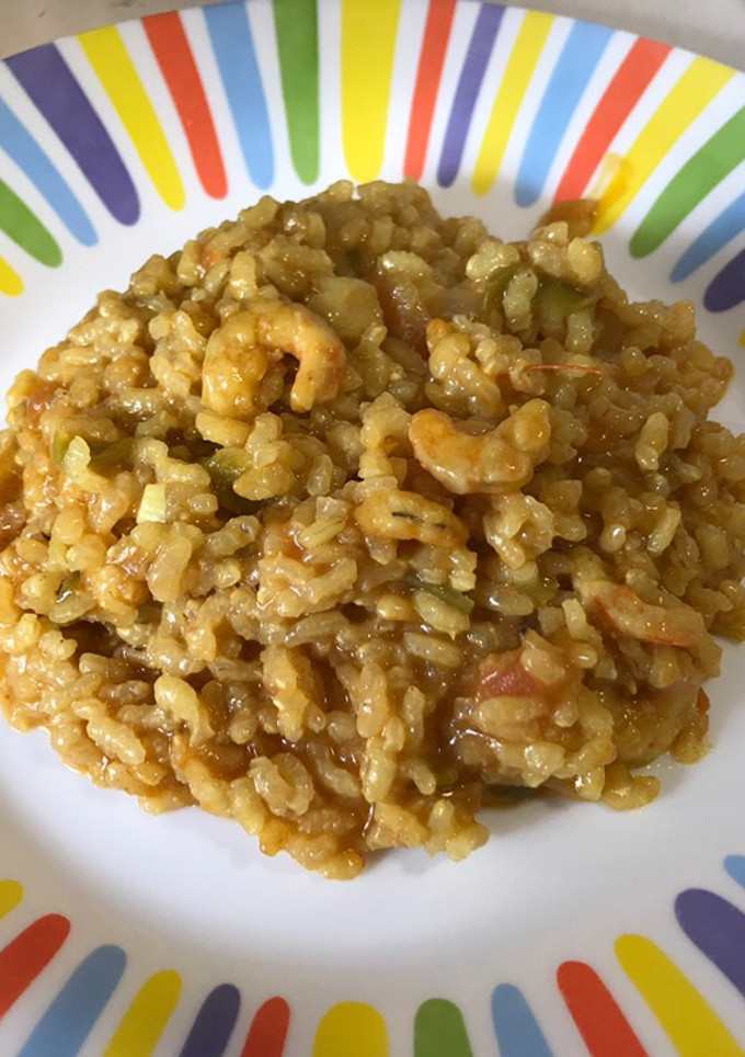 Una foto de Arroz con gambas 🦐
