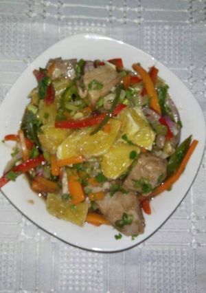 Una foto de Ceviche de curvina a la naranja