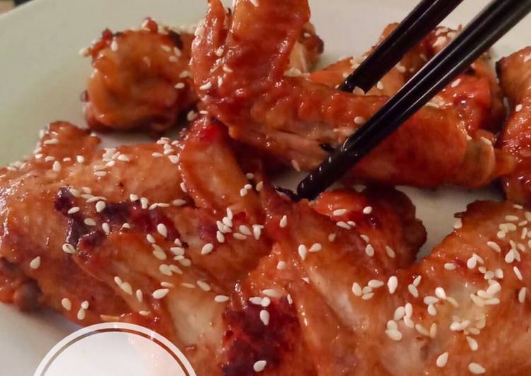 Cara Menyiapkan Oriental Spicy Chicken Wings yang mudah