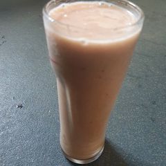 A picture of Almond Milk Strawberry Banana Smoothie.