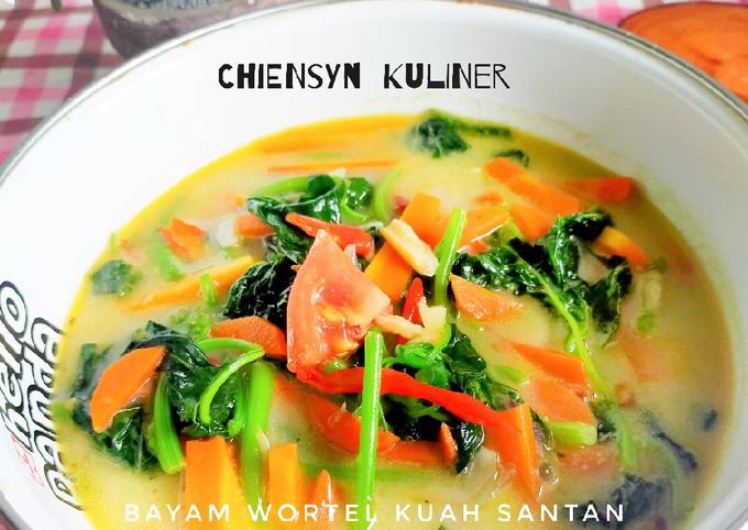 Bagaimana cara memasak Bayam Wortel Kuah Santan dijamin istimewa