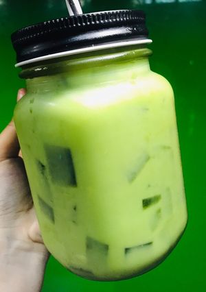 Hình của món Trà Thái xanh kèm thạch rau câu🤪🥰.