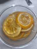 Naranjas confitadas en almíbar