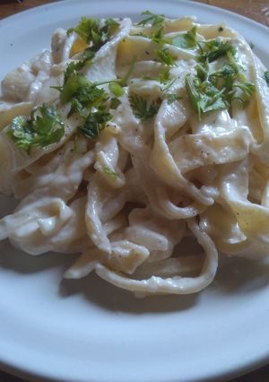 Una foto de Fetuccini con salsa alfredo 🤗