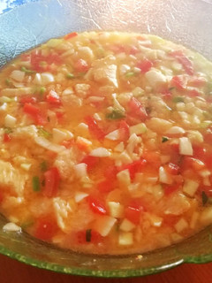 Una foto de Gazpacho extremeño tradicional