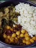 Garbanzos con alubias rojas (receta del norte de la India: Chole Rajma Curry)