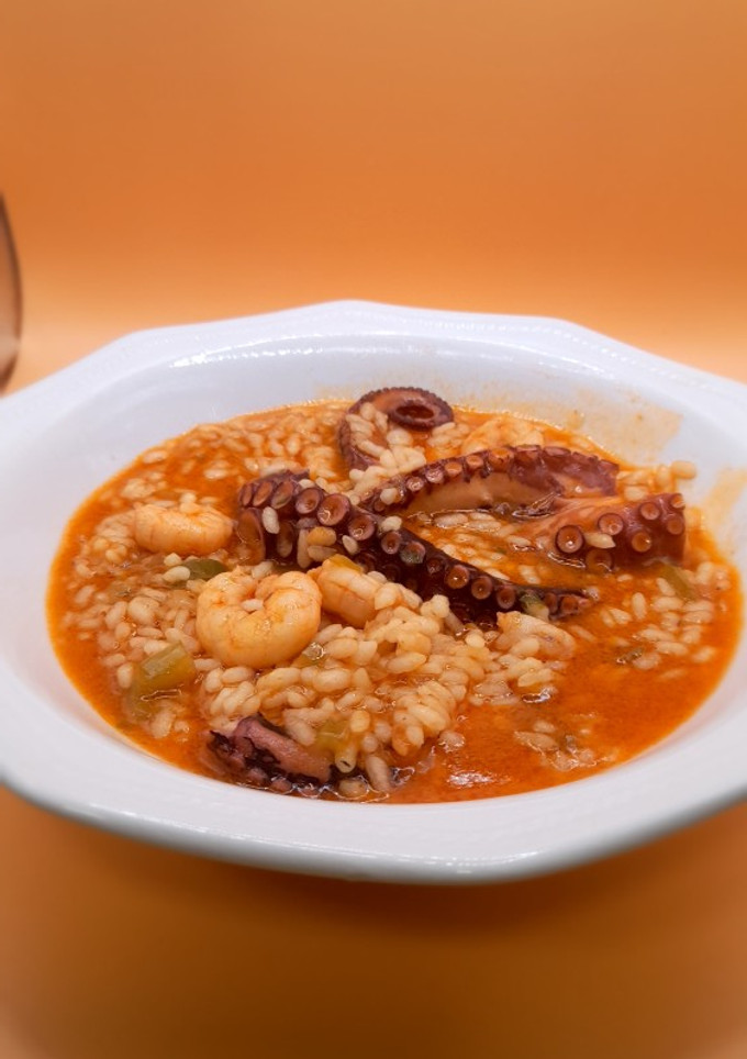 Una foto de Arroz meloso con pulpo