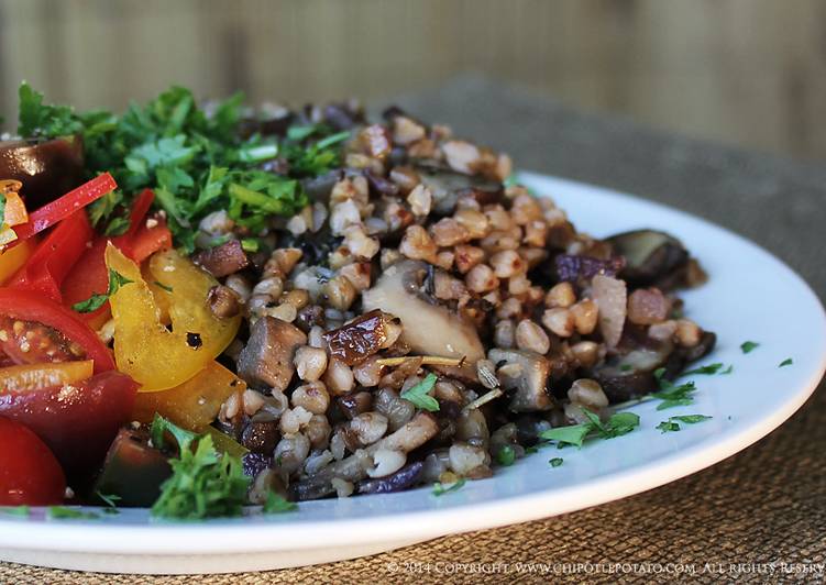 Recipe of Favorite Buckwheat with Organic Mushrooms