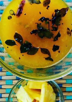 A picture of Pineapple Rasam.