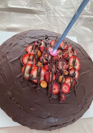 Una foto de Torta de chocolate sin lácteos