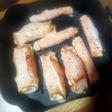 Rollitos de pechuga de pavo con queso y piña en freidora de aire