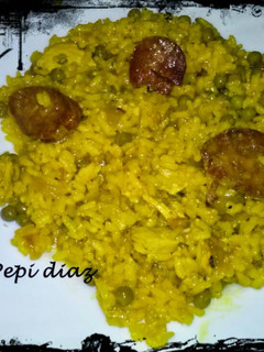 Una foto de Arroz con chorizo