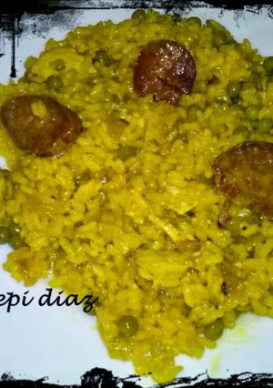 Una foto de Arroz con chorizo