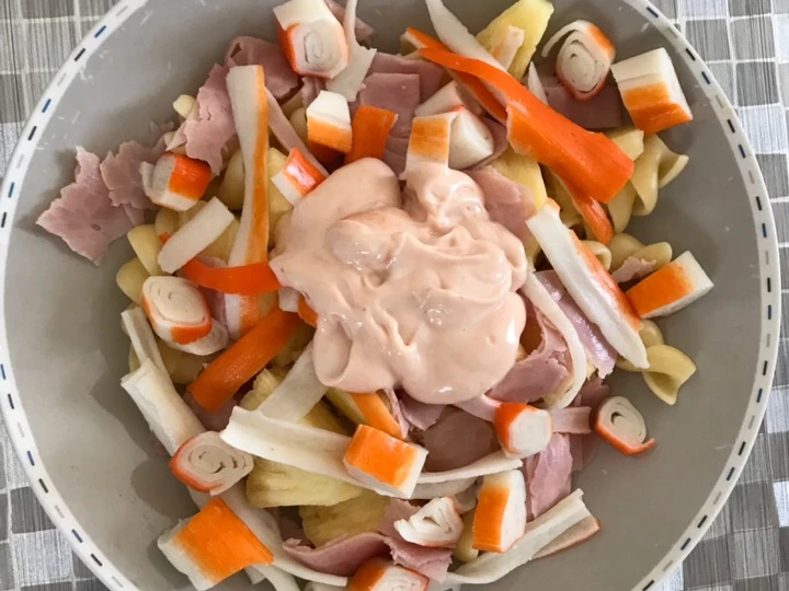 Manera fácil Hacer Ensalada tropical de pasta  que Muy delicioso