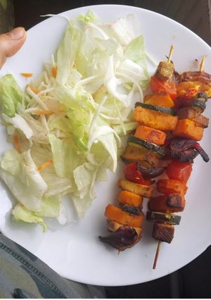 Vega tofu saslik recept fotója