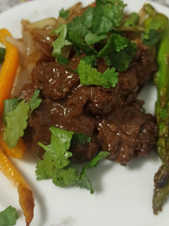 Una foto de Carrilleras con salsa chocolate