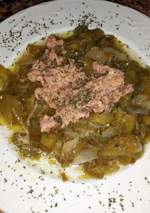 Una foto de Ensalada de pimientos verdes