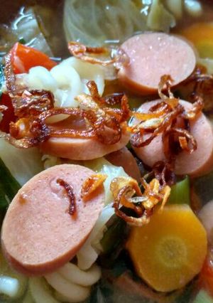 Foto resep Sop Makaroni Sosis