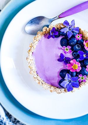 Une photo de Tarte lavande myrtilles