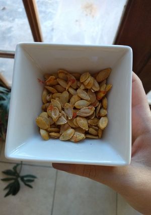 Una foto de Semillas de zapallo saladas