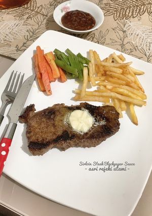 Foto resep Sirloin Steak With Blackpepper Sauce