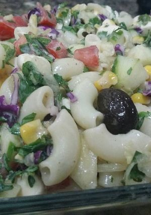 صورة لوصفة سلطة المعكرونة