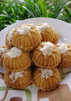 Foto resep Apam kukus gula merah tabur kelapa