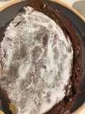 Pastel hotcake y betún