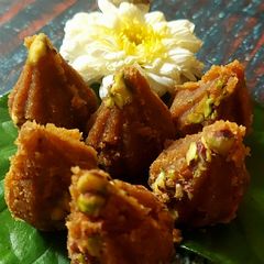 A picture of Besan Pista Modak.