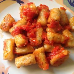 A picture of Gnocchi- Eggless version.